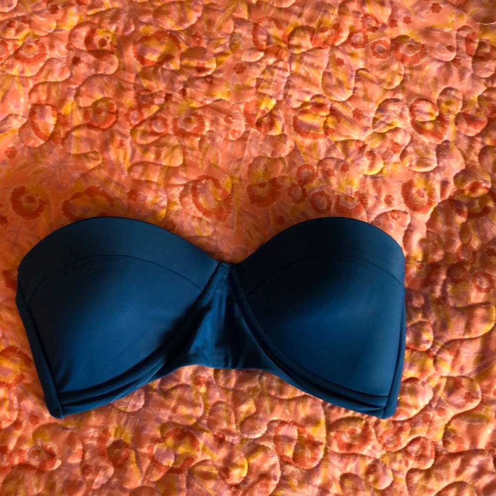 Mikoh strapless bikini top. Beautiful blue. Sz M